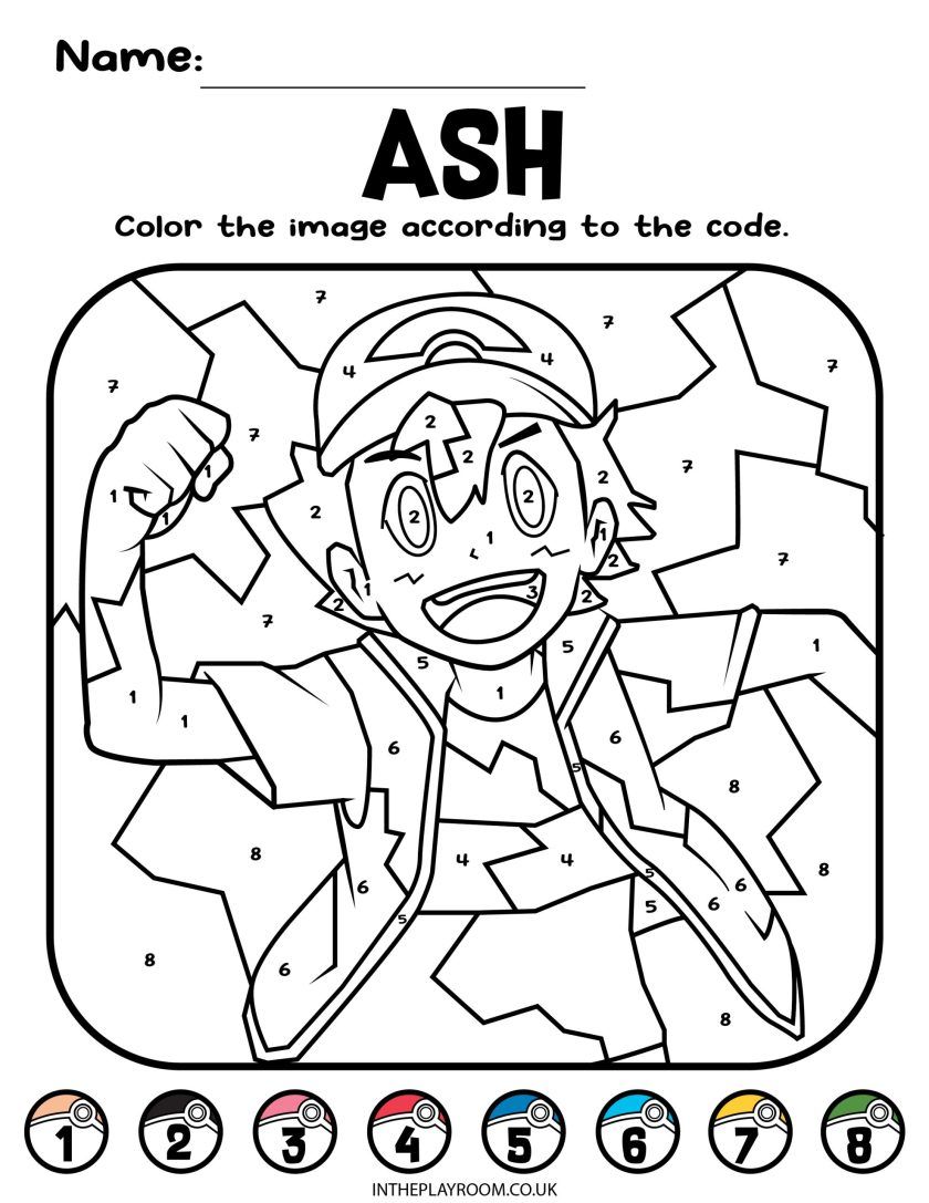 Pokemon color by number coloring pages for kids pokemon coloring pokemon coloring pages pokemon