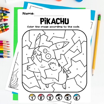 Pokemon color by number pokemon coloring pages early finisher activity