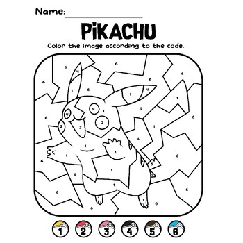 Pokemon color by number pokemon coloring pages early finisher activity