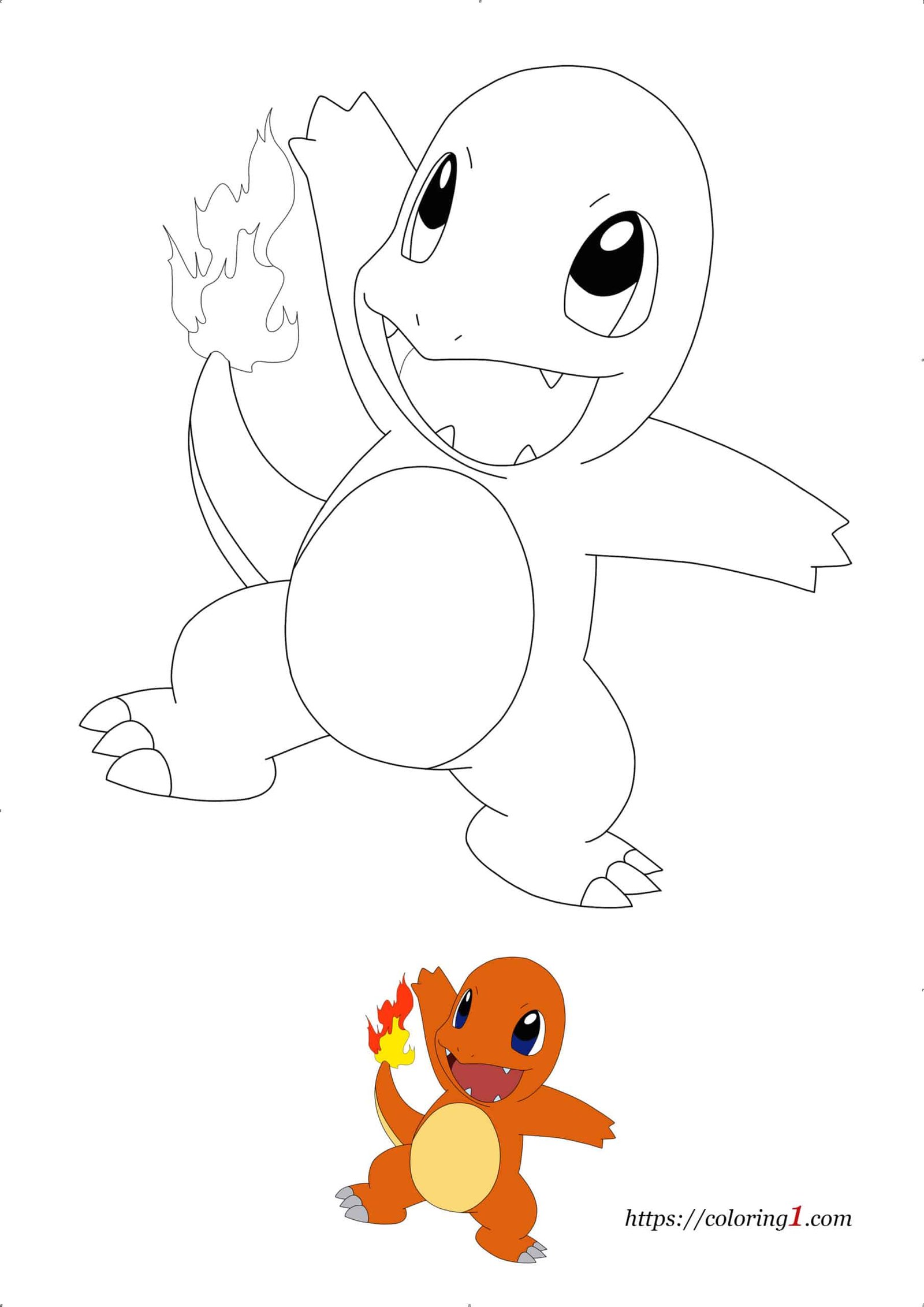Pokemon charmander coloring pages