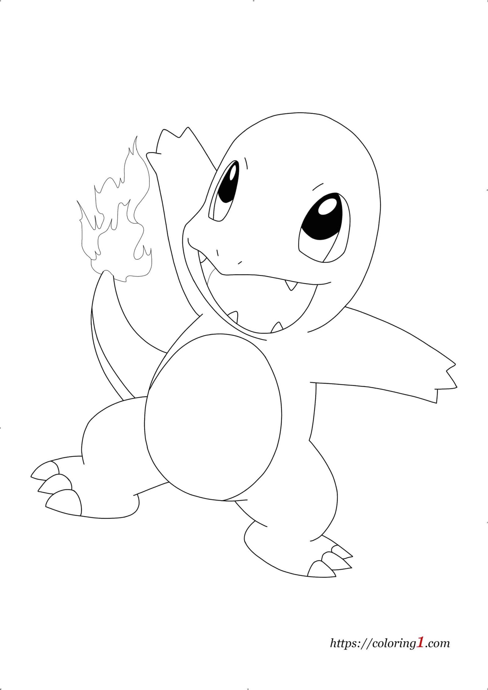 Pokemon charmander coloring pages