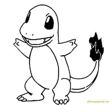 Amazing charmander coloring page