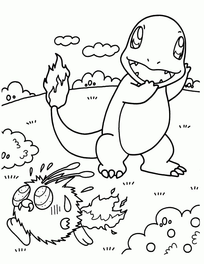 Charmander image coloring page
