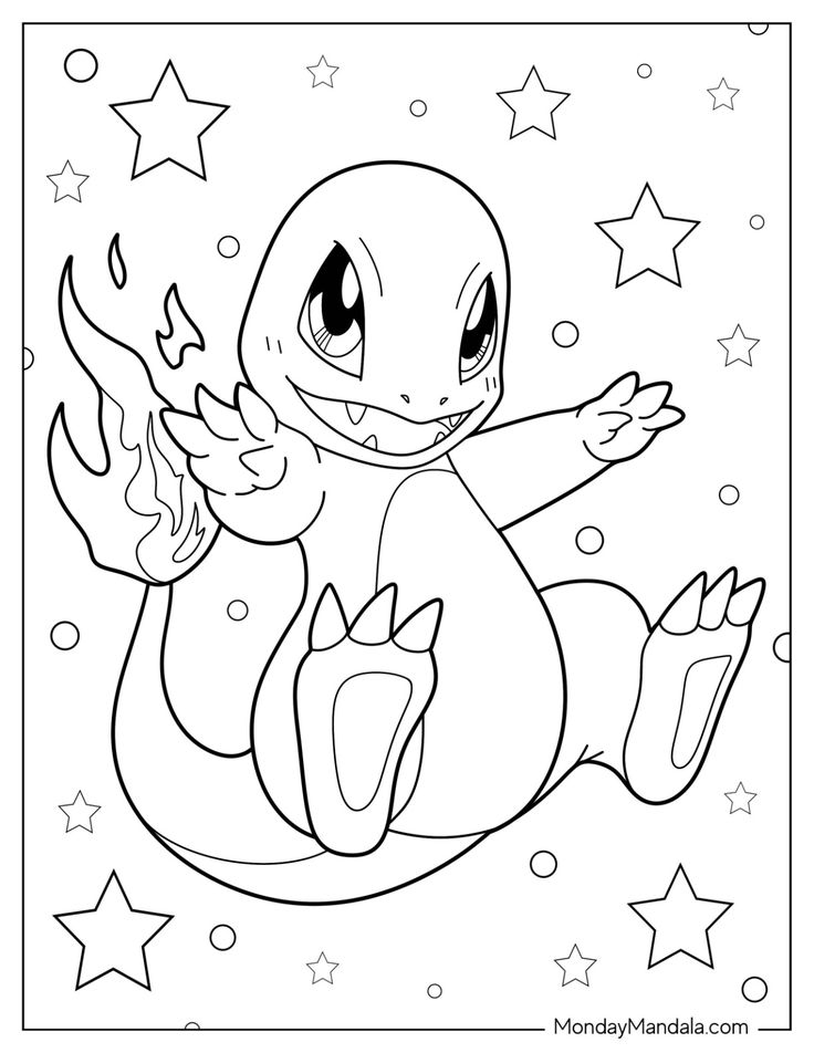 Charmander coloring pages free pdf printables pokemon coloring pages coloring pages charmander
