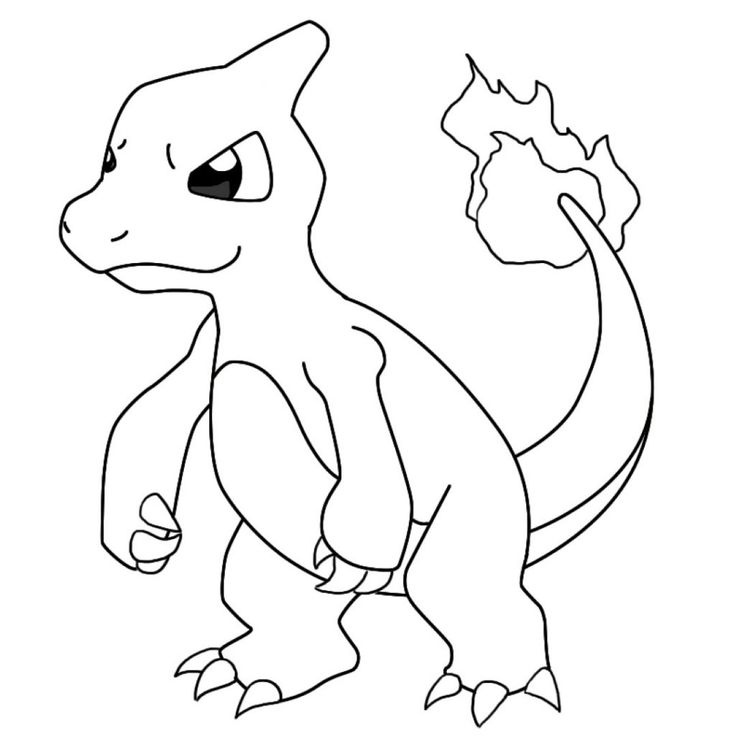 Excellent picture of charmander coloring page
