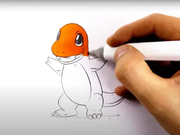 Amazing charmander coloring page