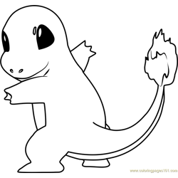 Charmander pokemon coloring page for kids