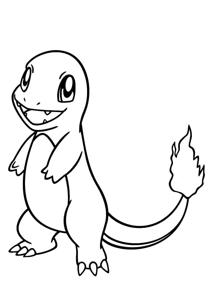 Printable charmander coloring page