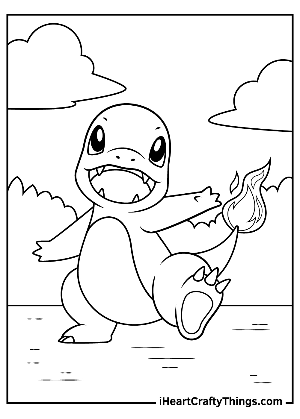 Charmander coloring pages free printables
