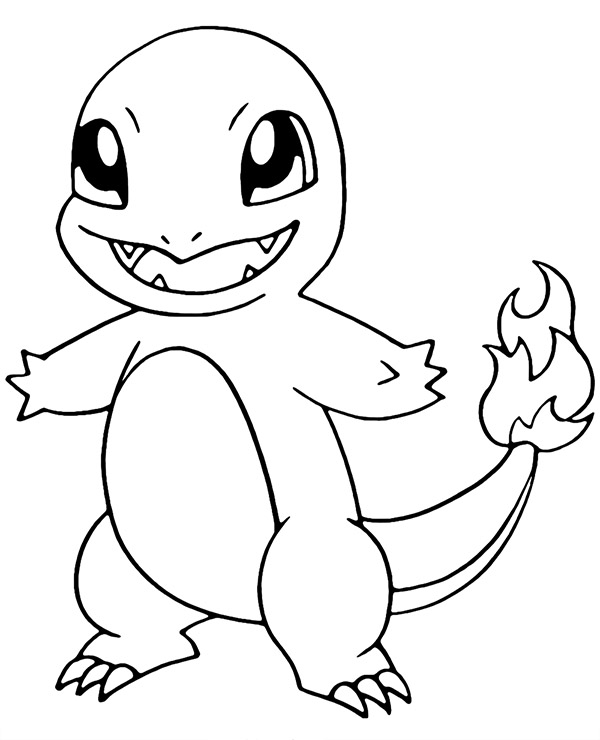 Charmander pokemon coloring sheet