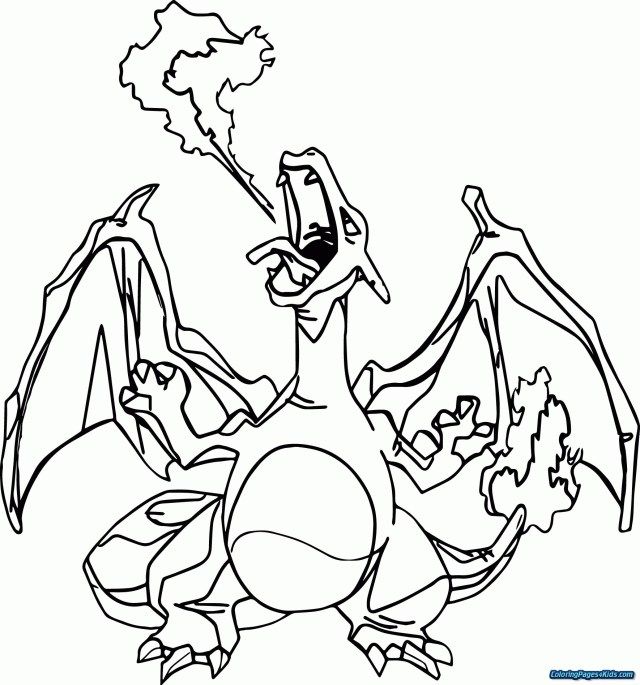 Excellent picture of charmander coloring page