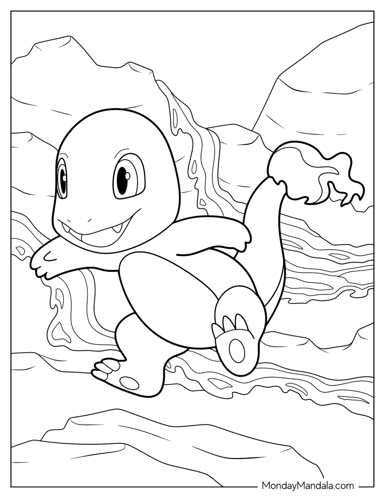 Charmander coloring pages free pdf printables