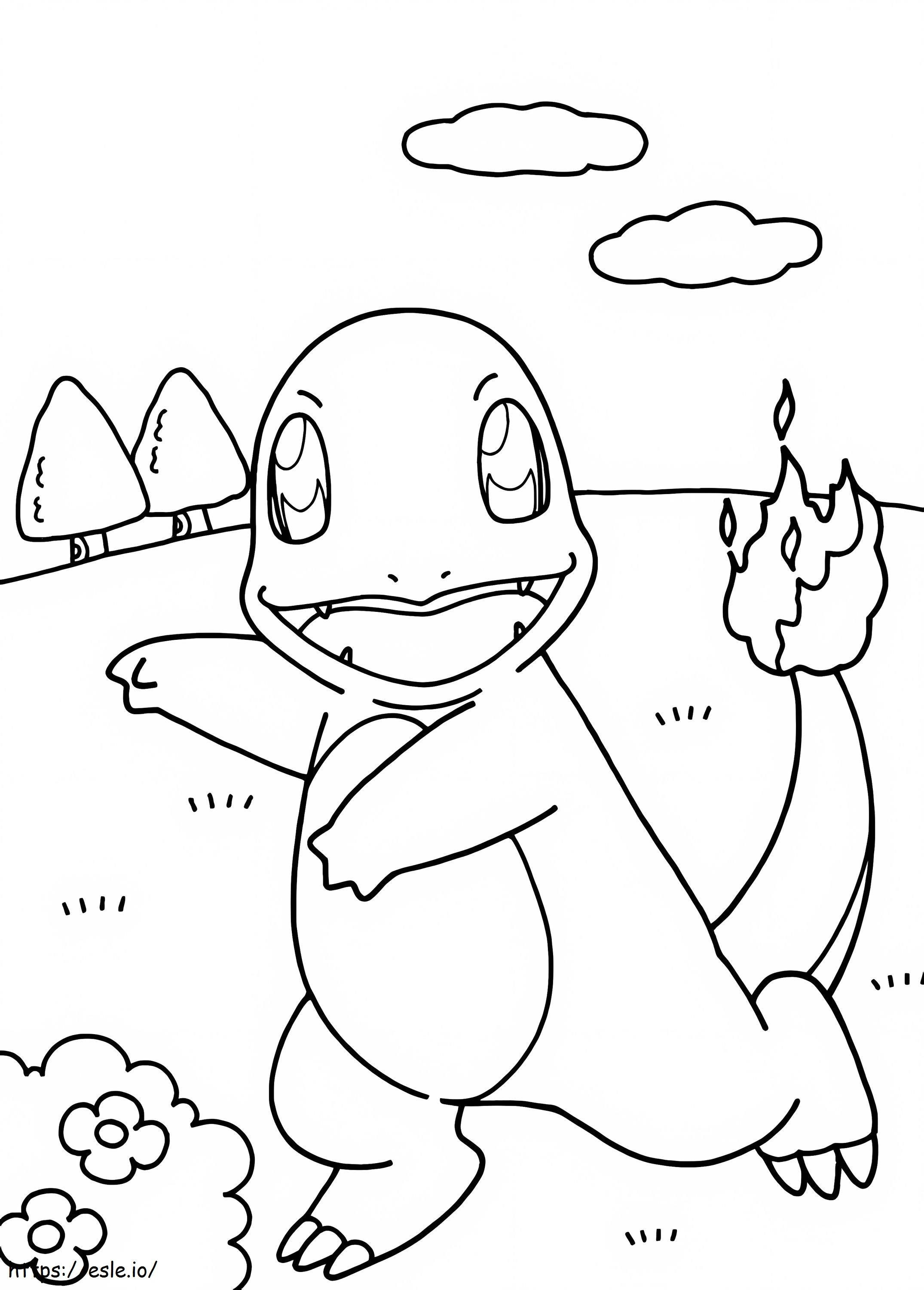 Pokemon charmander coloring page