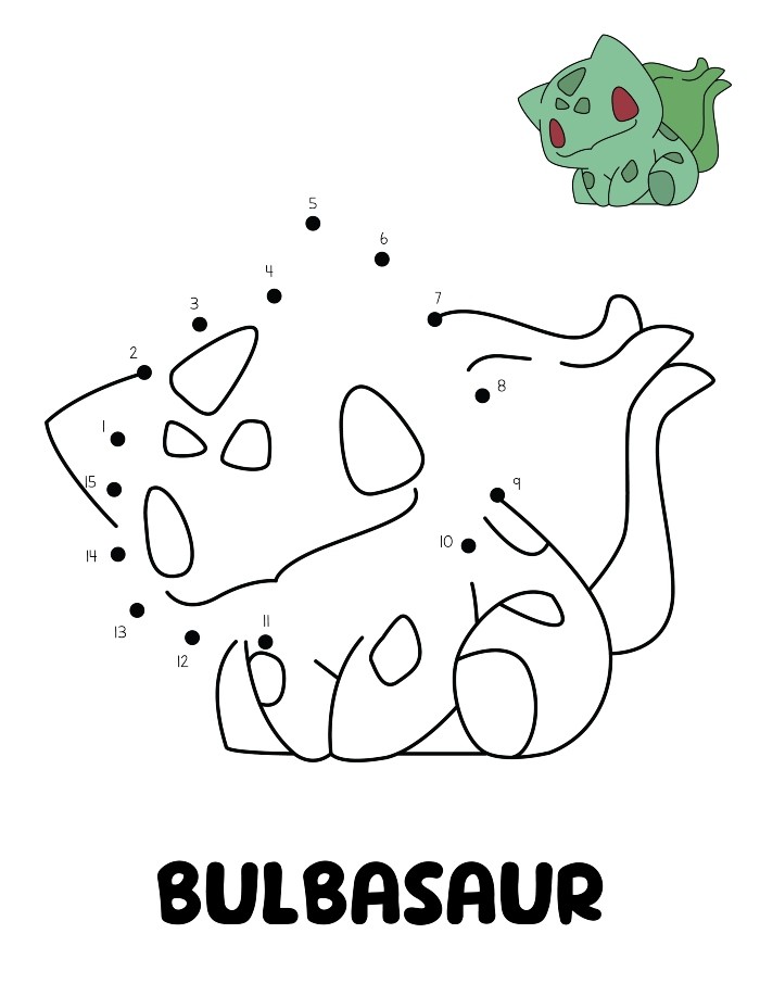 Free pokemon dot to dot printables