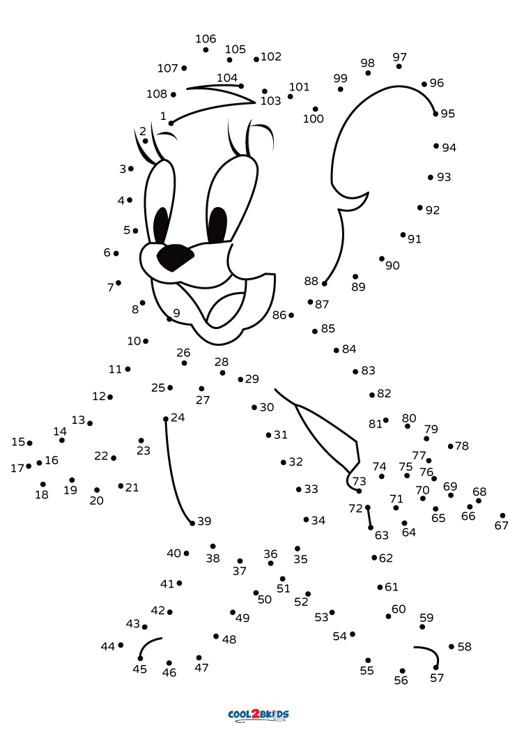 Free printable dot to dot coloring pages
