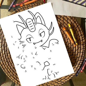 Pokemon dot to dot pokemon connect the dots coloring book printable for kids