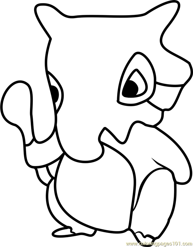 Cubone pokemon go coloring page for kids