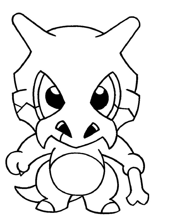 Cubone pokemon coloring pages â having fun with children