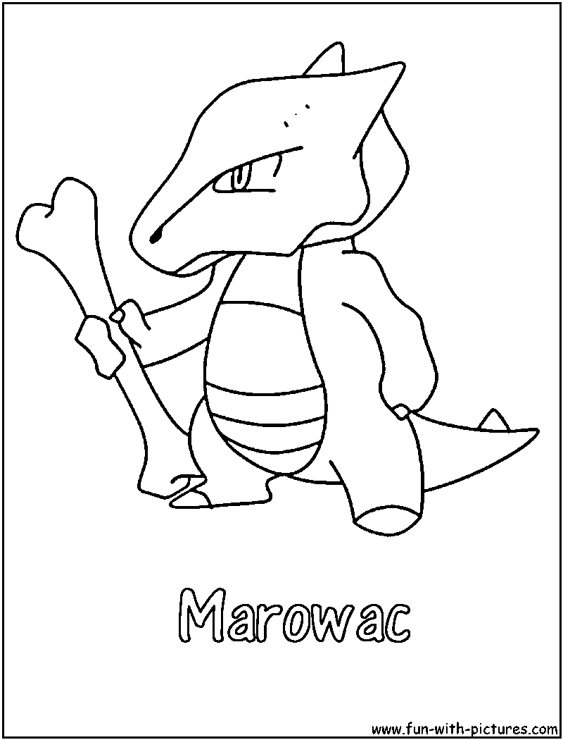 Marowak coloring page