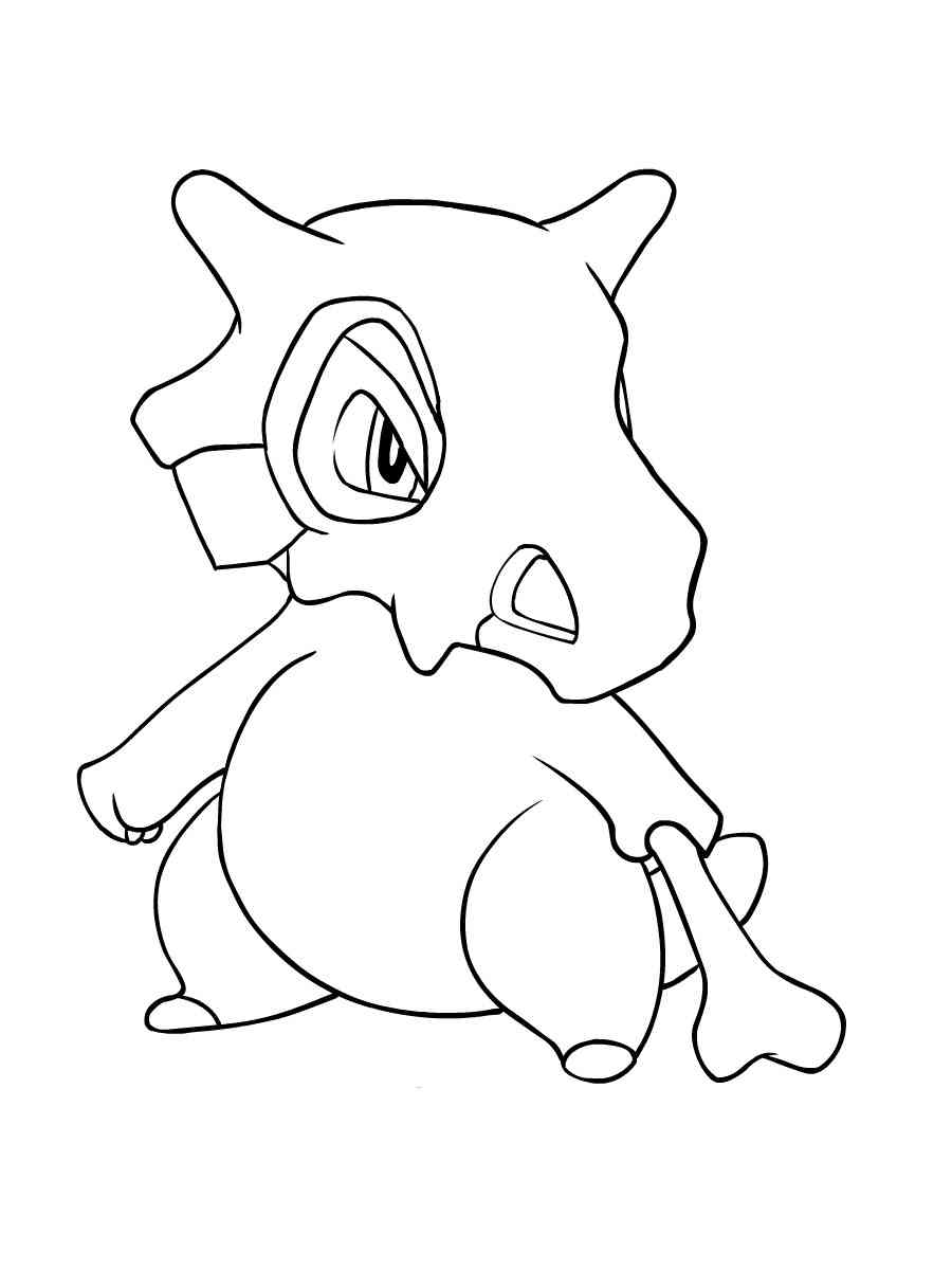 Pokemon cubone coloring pages