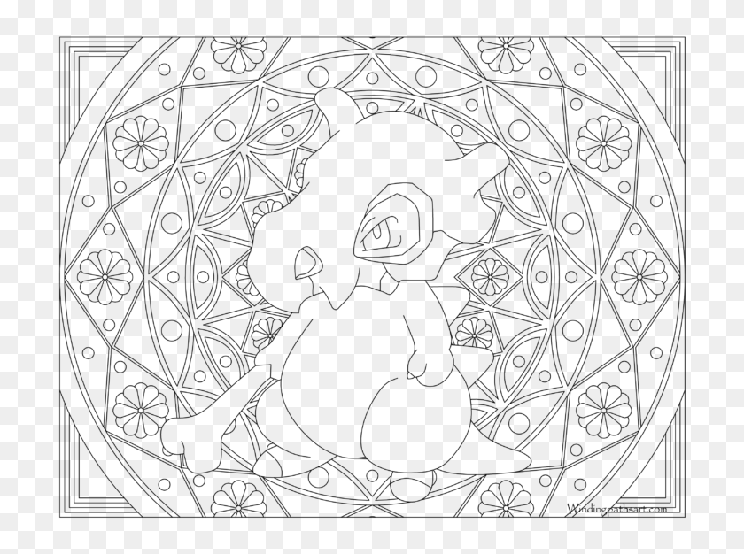 Adult pokemon coloring page cubone
