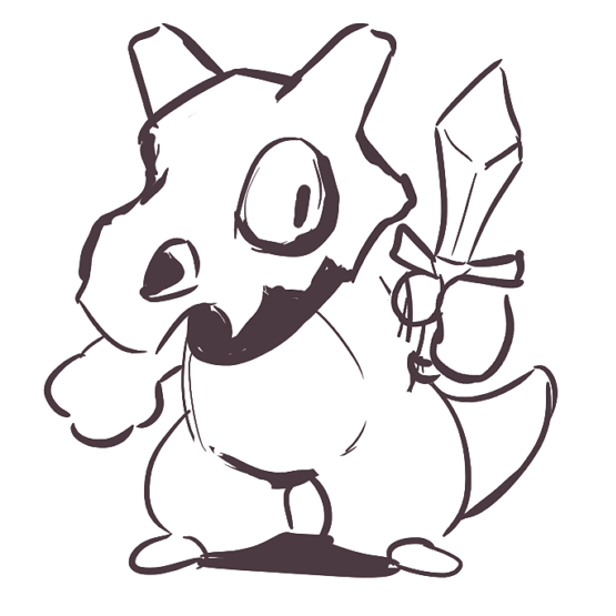 Request r sworded cubone doodle by azureparagon