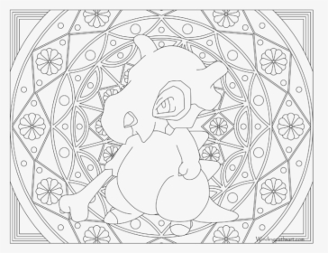 Adult pokemon coloring page cubone