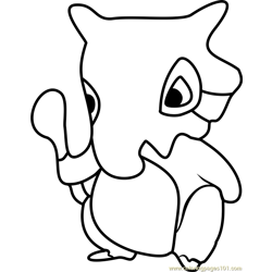 Cubone pokemon coloring pages for kids