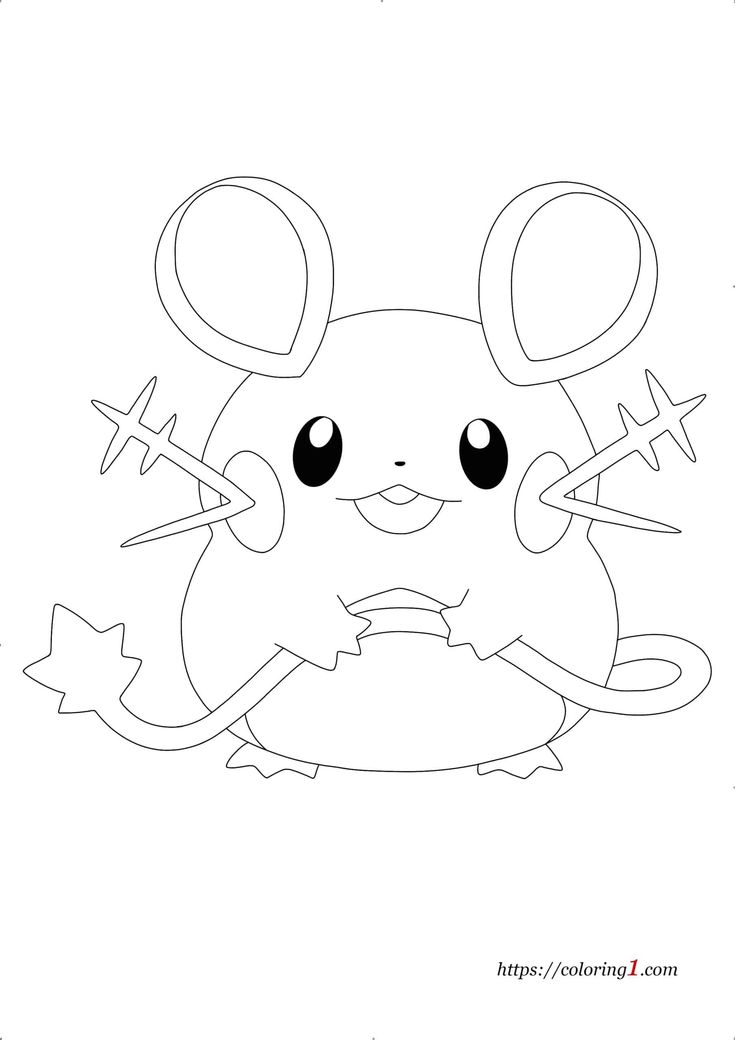 Pokemon alola dedenne coloring pages
