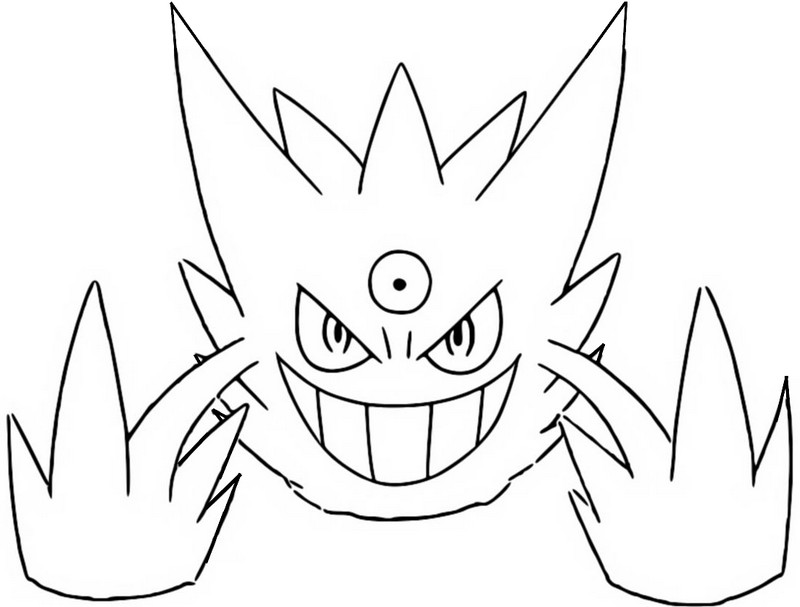 Coloring pages pokãmon gengar