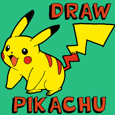 How to draw pikachu smiling with easy step by step pokemon drawing tutorial for kids