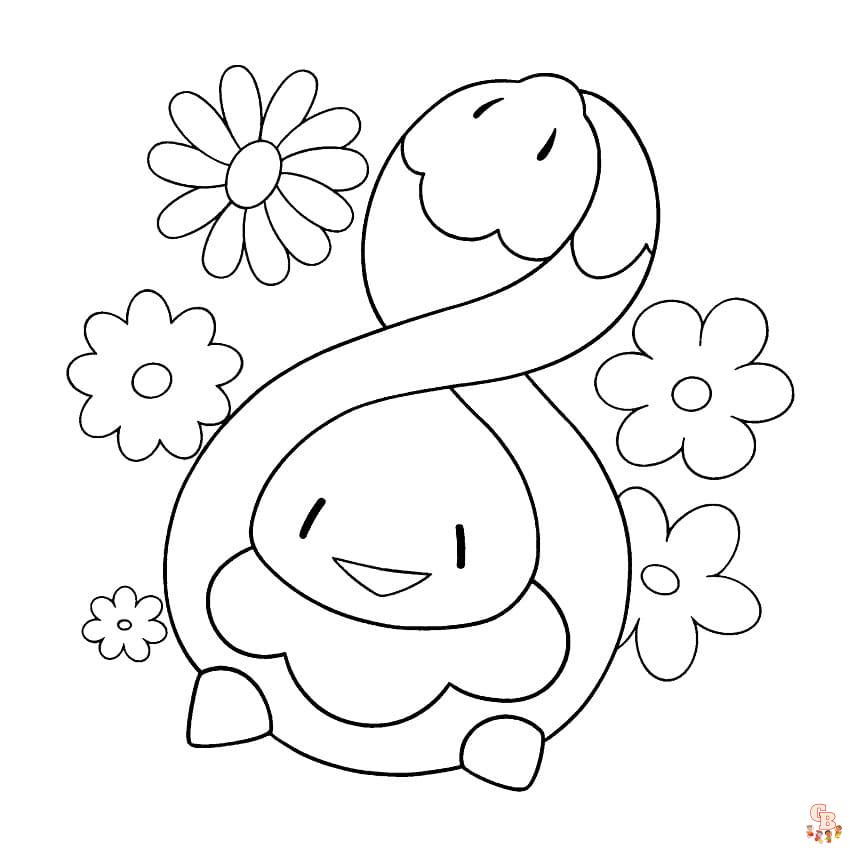 Fun and educational pokemon budew coloring pages for kids