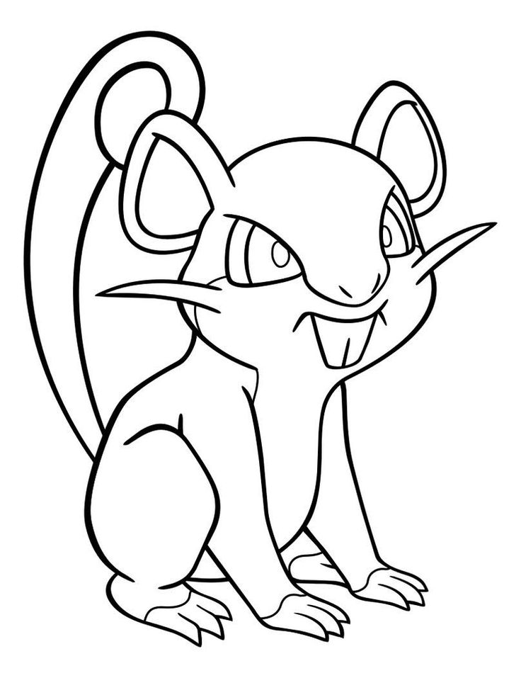 Colorful rattata pokemon characters