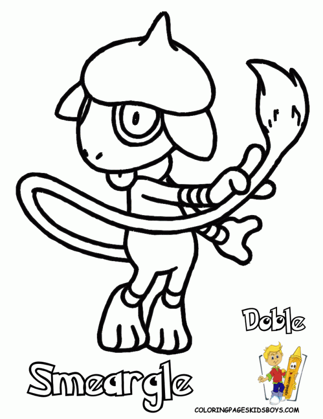 Smeargle pokemon coloring page
