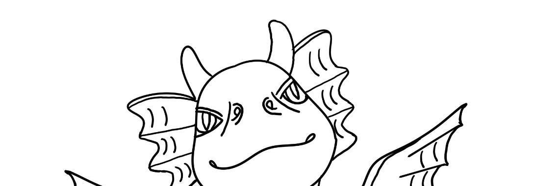 Coloring page dragon