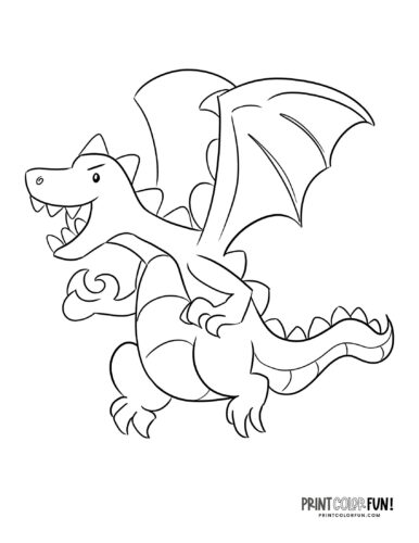 Dragon coloring pages clipart crafting fun a magical adventure for your young artist at