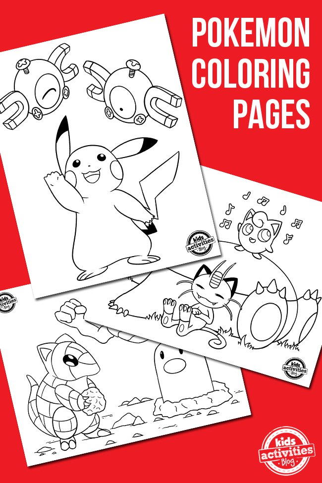 Pokemon coloring pages
