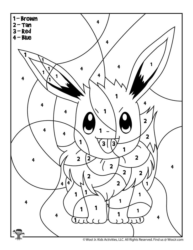 Eevee pokemon coloring page woo jr îkidsî activities