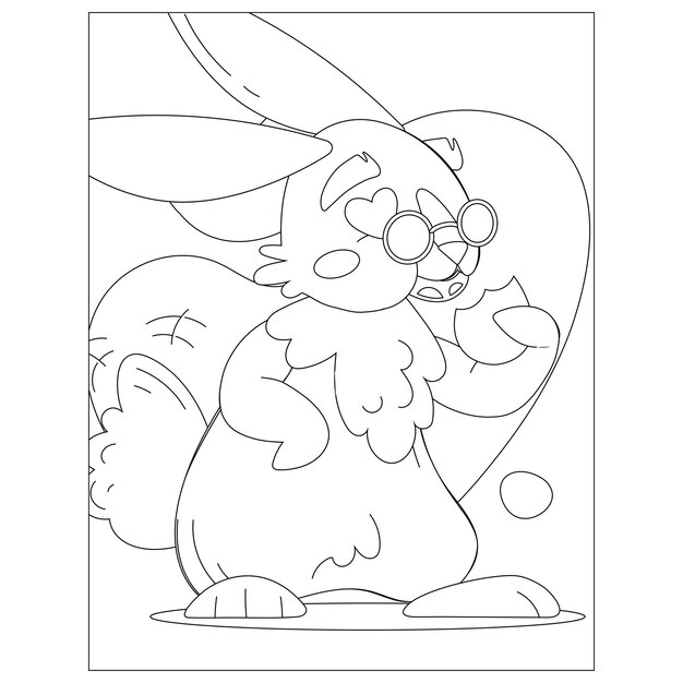 Premium vector easter coloring pages for kids
