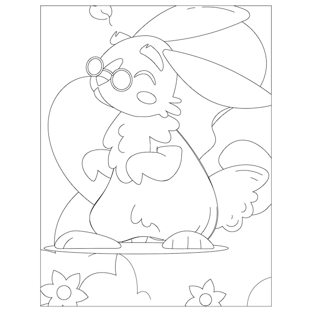 Premium vector easter coloring pages for kids