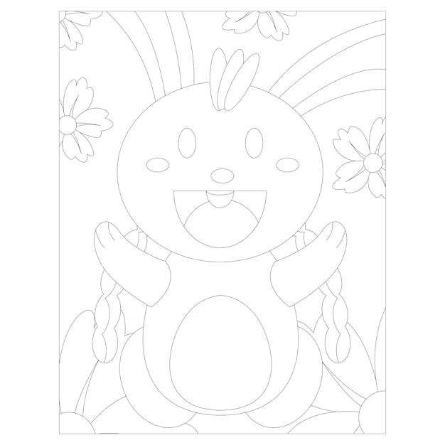 Premium vector printable easter coloring pages for kids