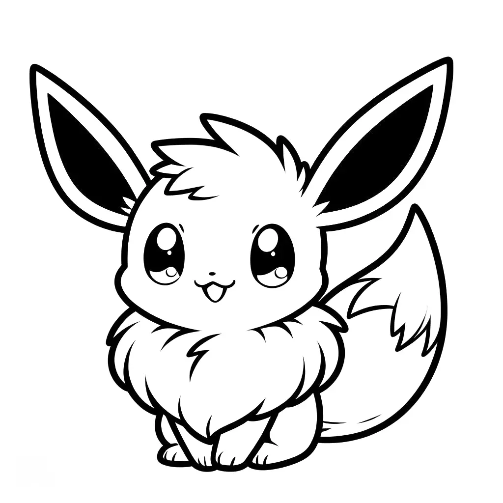 Pokemon eevee coloring page