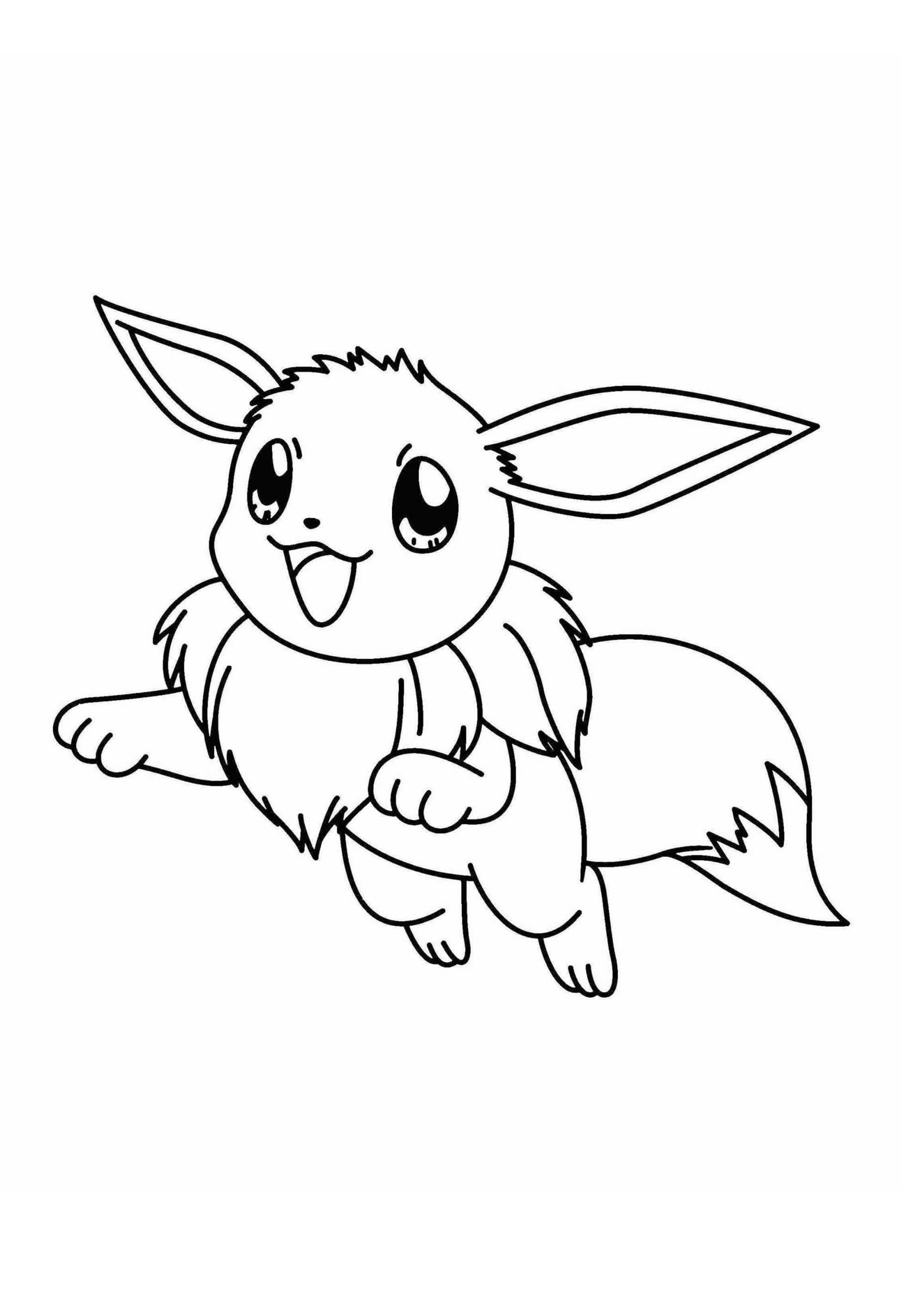Eevee coloring page to print and color