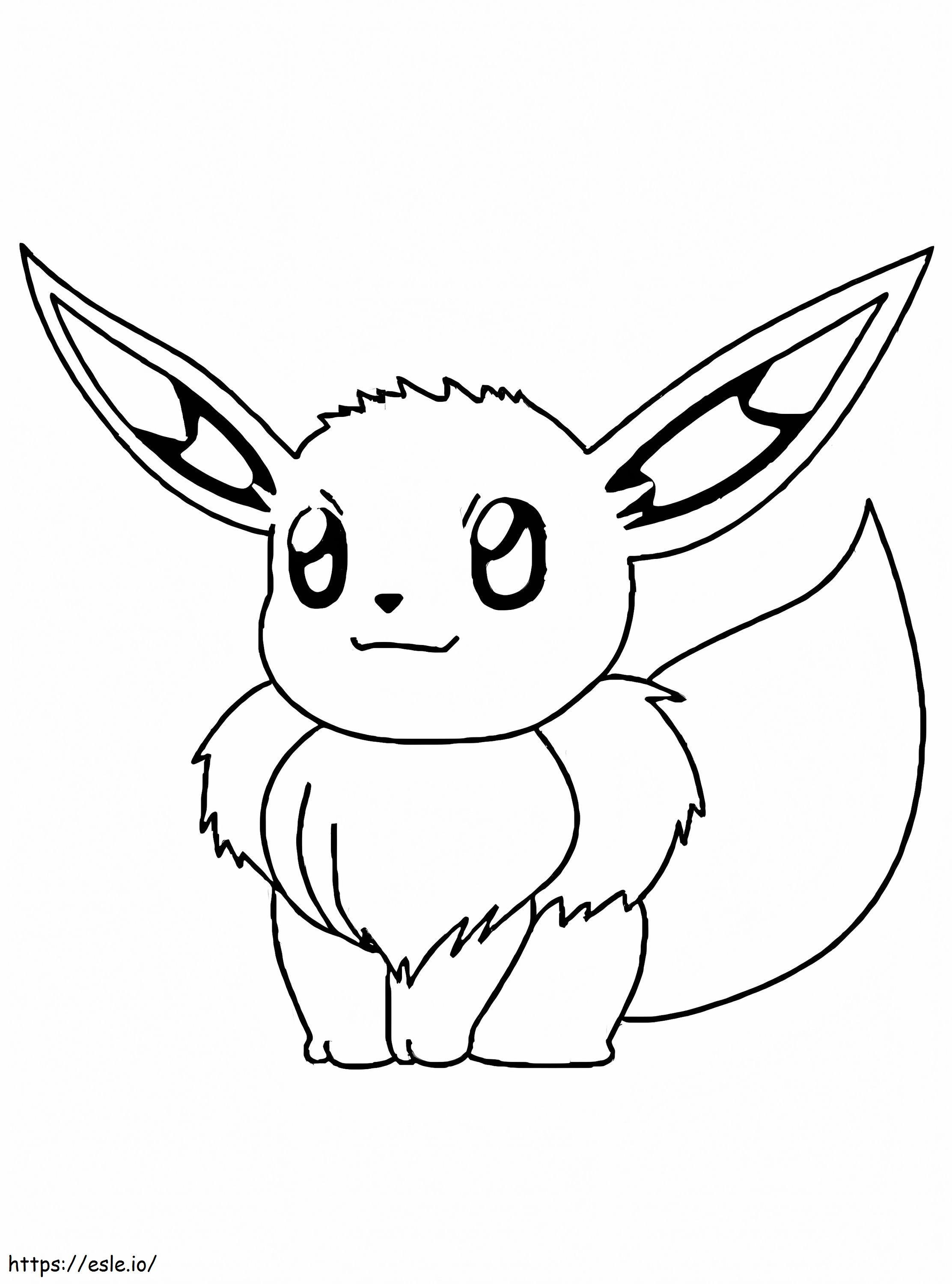 Adorable pokemon eevee coloring page