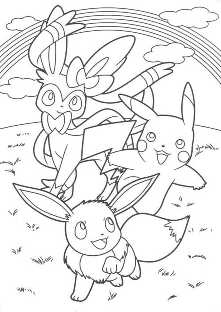 Free easy to print eevee coloring pages