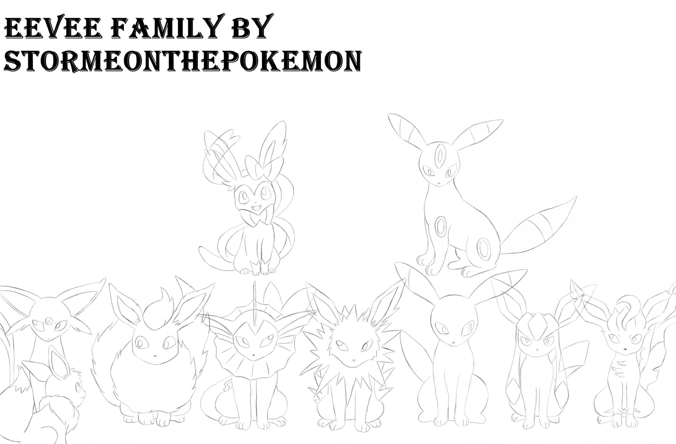 Eevee family the aetherons by stormeon