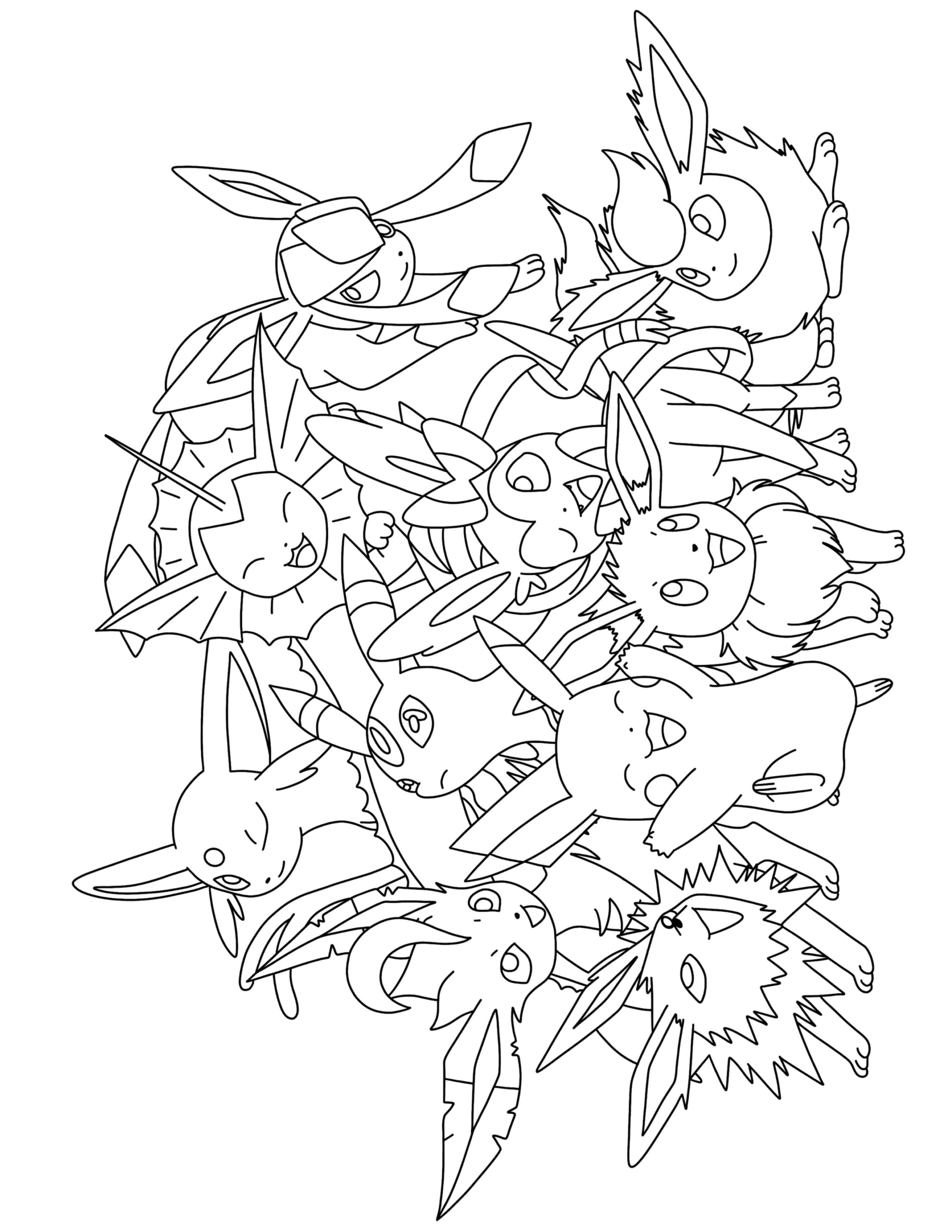 Easy pokemon coloring book drawings instant download