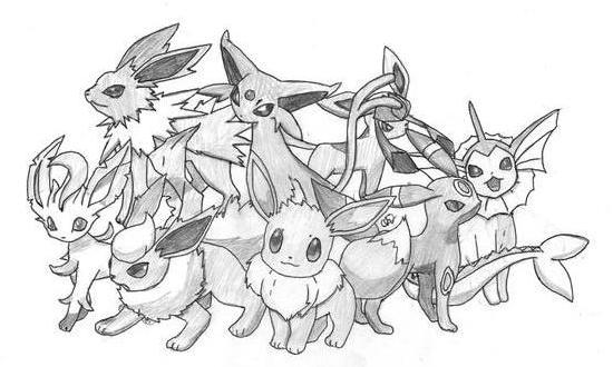 The many evolutions of eevee by ryu