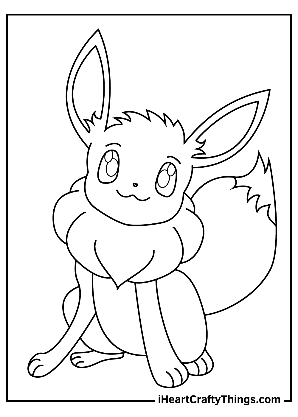 Eevee pokemon coloring pages free printables