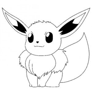 Eevee pokemon coloring pages printable for free download